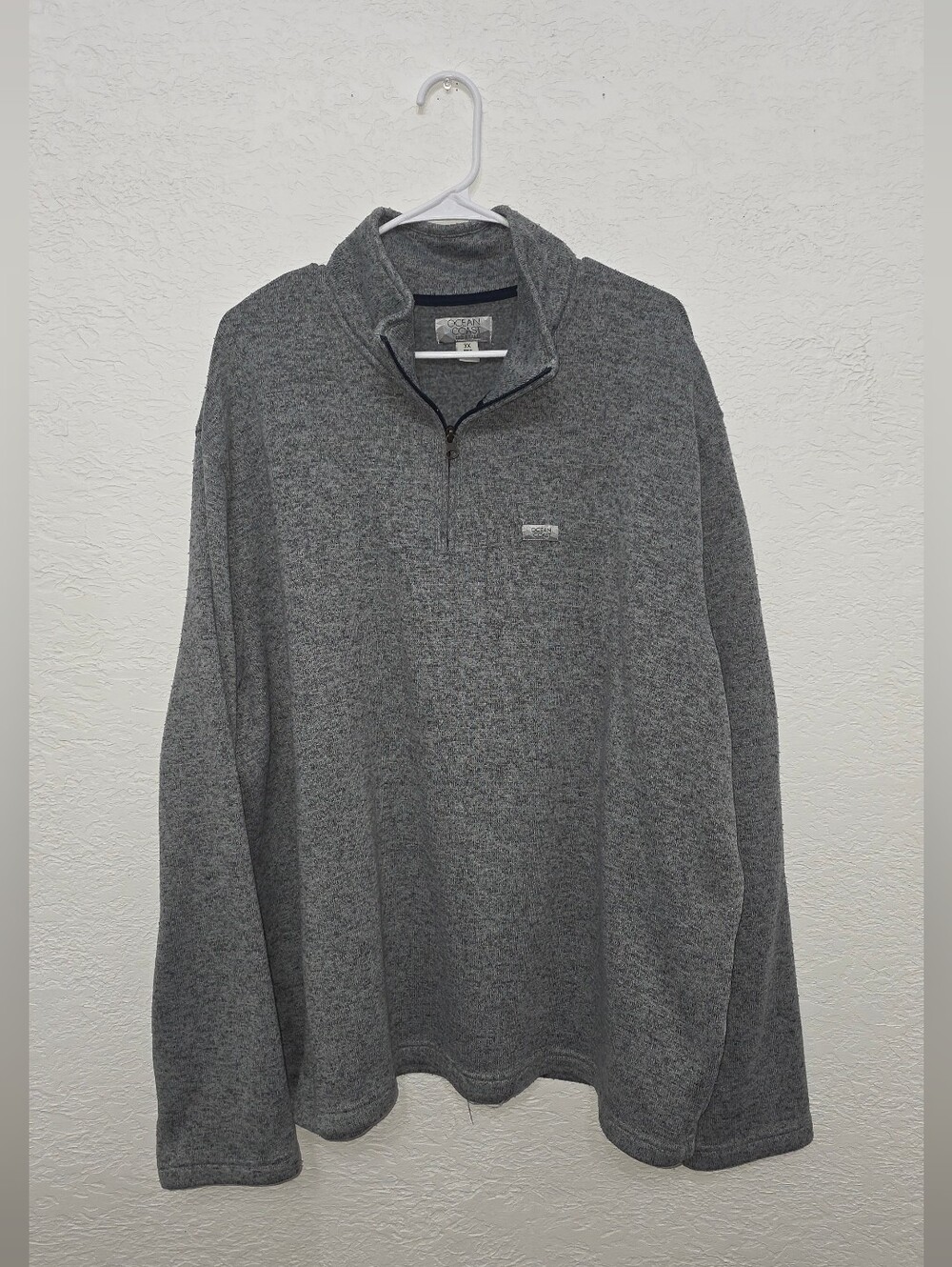 Ocean Current Men’s Charcoal Gray Half-Zip Sweater 3X